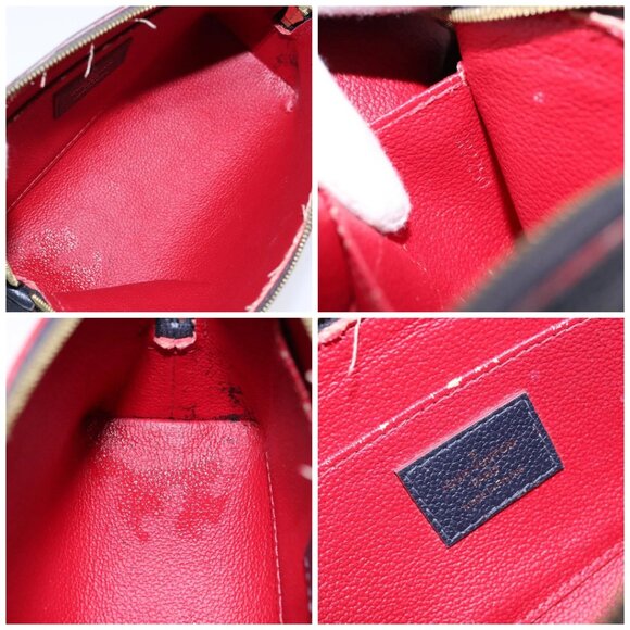 LOUIS VUITTON Monogram Empreinte Pochette Cosmetic PM Navy M69413 LV Auth 138768 - Picture 15 of 16